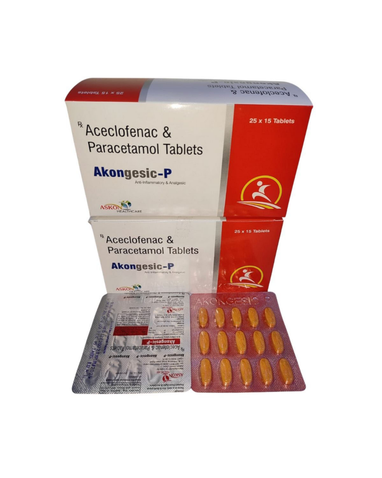 Aceclofenac & Paracetamol Tablets - Akongesic